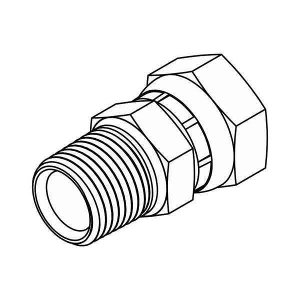 1404 NPT Pipe Male to NPSM Pipe Female Swivel Straight | Hydraulic Pipe Fitting