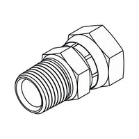 1404 NPT Pipe Male to NPSM Pipe Female Swivel Straight | Hydraulic Pipe Fitting