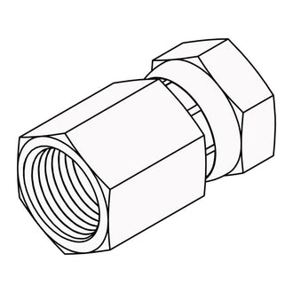 1405 NPTF Female to NPSM Female Swivel Straight Adapter | Hydraulic Fittings
