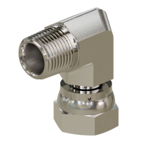 1501 NPTF Pipe Male to NPSM Pipe Swivel Female 90° Elbow