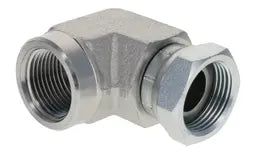 1502 NPTF Pipe Female to NPSM Pipe Female Swivel 90° Elbow