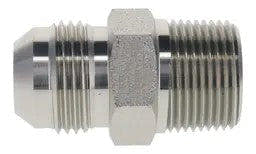 2404SS Male JIC / AN to Male NPT Pipe Connector | 316 Stainless Steel Hydraulic Adapters