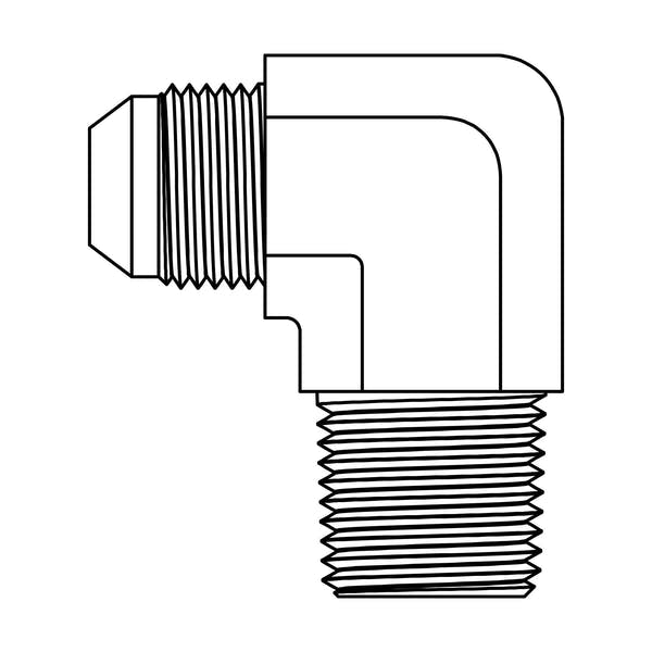 2501 JIC to Pipe Elbow 90° | Male JIC x Male NPT