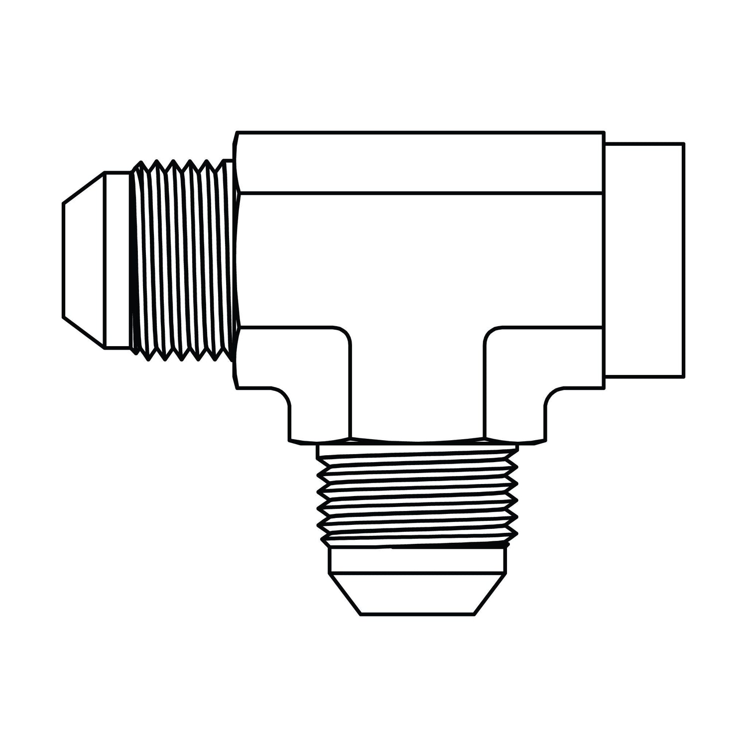 2606 JIC to Female Pipe Run Tee | Hydraulic Tee Fittings