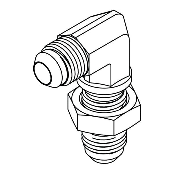 2701-LN JIC Bulkhead Union Elbow 90° with Locknut