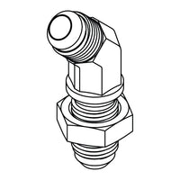 2702-LN JIC Bulkhead Union Elbow 45° with Locknut