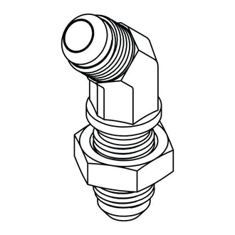 2702-LN JIC Bulkhead Union Elbow 45° with Locknut