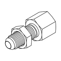 2705-LN JIC to Pipe Bulkhead with Locknut | Hydraulic Adapter Fittings