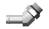 4603 Beaded Hose Barb to ORB Male 45° Elbow
