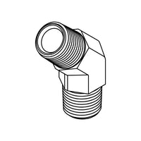 5501 NPTF Pipe 45° Elbow, Male