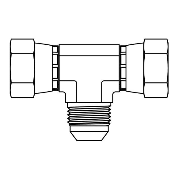 6603 JIC Swivel Branch Tee