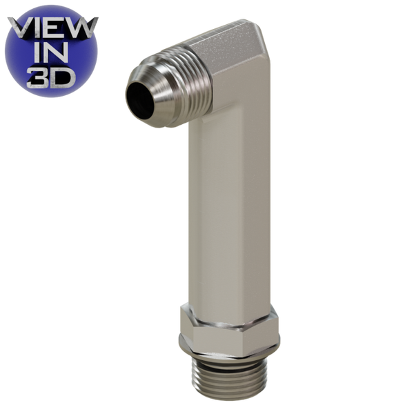 6801-LLL JIC to O-Ring Extra-Extra-Long Elbow 90° | Hydraulic Adapter Fittings