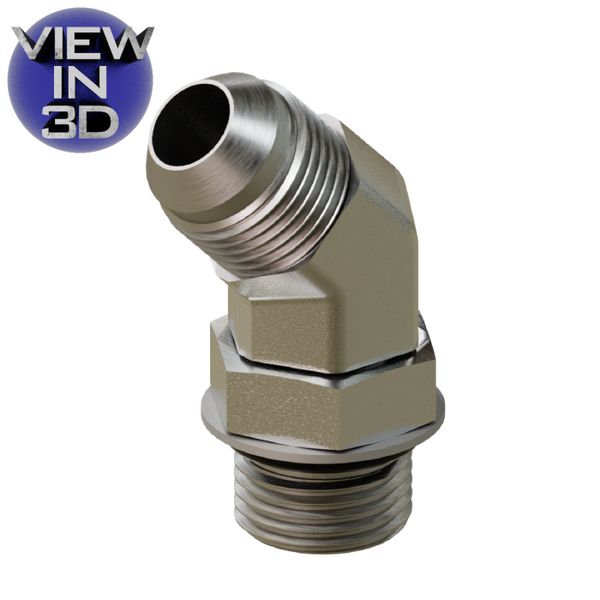 6802 JIC to ORB 45° Elbow | Male JIC x Male O-Ring Boss