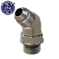 6802 JIC to ORB 45° Elbow | Male JIC x Male O-Ring Boss