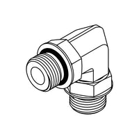 6807 ORB Adjustable Union Elbow 90° | Male x Male O-Ring Boss