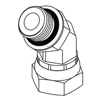 6902 - SAE O-Ring Boss x NPSM Female Swivel 45° Elbow