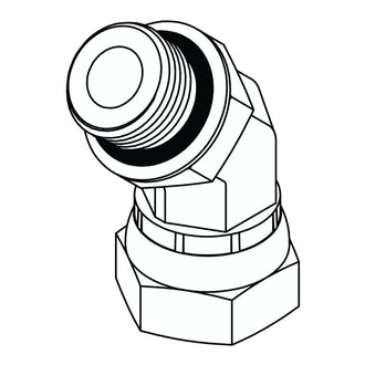6902 O-Ring to Pipe Swivel Elbow 45°