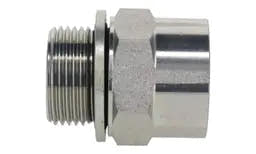 7042-BS Male BSPP to Female NPTF Pipe Straight (With Bonded Seal)