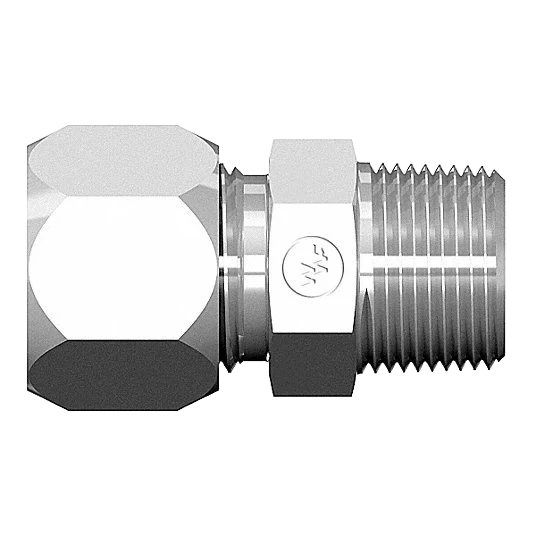 C2404SS Flareless NPT / NPTF Male Connector – Stainless Steel