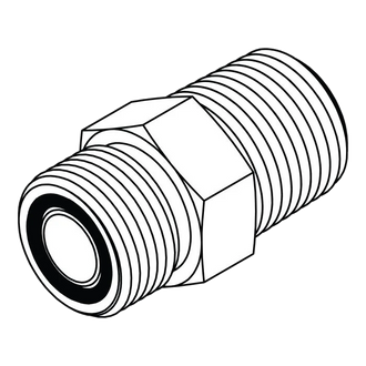 FS2404 – ORFS Male × NPTF Male Straight Adapters (Steel)