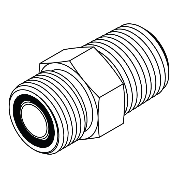 FS2404 – ORFS Male × NPTF Male Straight Adapters (Steel)