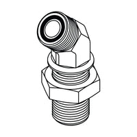 FS2702-LN ORFS Bulkhead Union 45° with Locknut