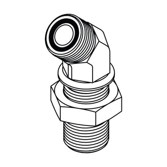 FS2702-LN ORFS Bulkhead Union 45° with Locknut