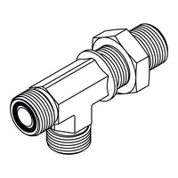 FS2704-LN ORFS Bulkhead Union Run Tee with Locknut | Hydraulic Bulkhead Tee Fittings