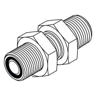 FS2764-LN ORFS to O-Ring Bulkhead with Locknut