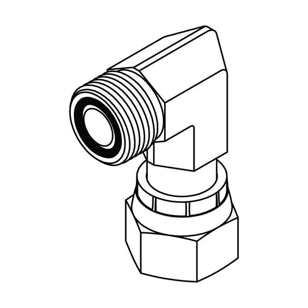 FS6500 SAE ORFS Male x SAE ORFS Female Swivel 90° Elbow