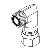 FS6500 SAE ORFS Male x SAE ORFS Female Swivel 90° Elbow