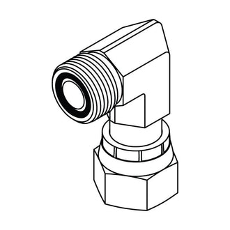 FS6500 SAE ORFS Male x SAE ORFS Female Swivel 90° Elbow