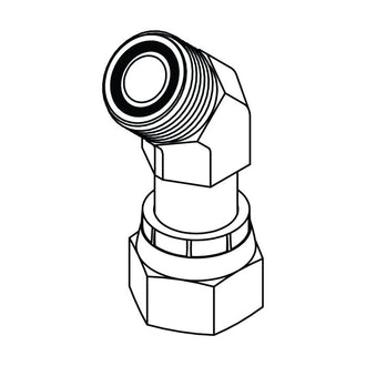 FS6502 SAE ORFS Male x SAE ORFS Female Swivel 45° Elbow