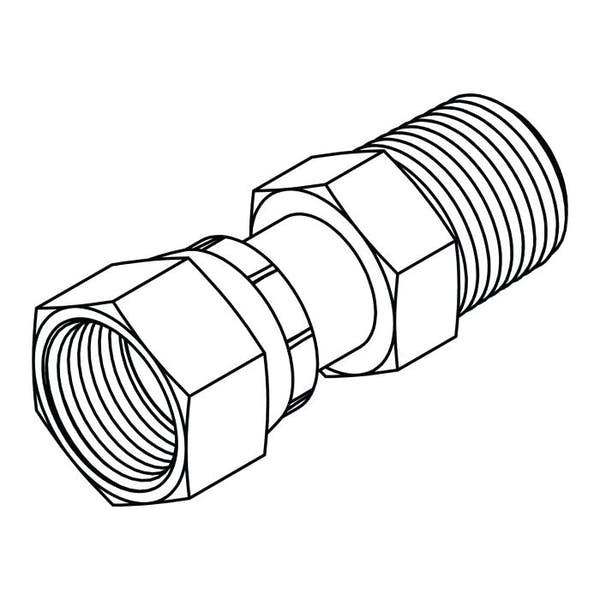 FS6505 ORFS Female Swivel to Male Pipe NPT Straight