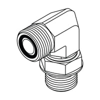FS6801 SAE ORFS Male to SAE ORB Male 90° Elbow | Adjustable Stud Elbow