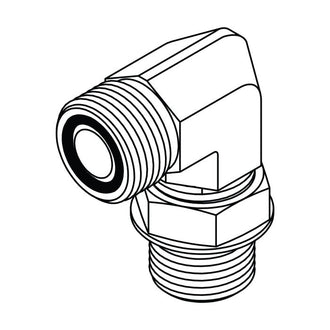 FS6801 SAE ORFS Male to SAE ORB Male 90° Elbow | Adjustable Stud Elbow
