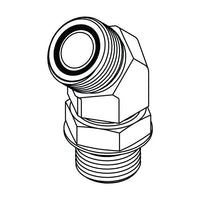 FS6802 O-Ring Face Seal Male to O-Ring Boss Male 45° Elbow