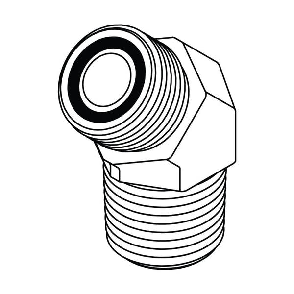 FS2503 ORFS to Pipe Elbow 45°