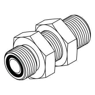 FS2700-LN ORFS Bulkhead Union with Locknut | Hydraulic Bulkhead Union Fittings