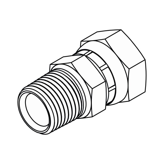 1404-08-06 NPT Pipe Male to NPSM Pipe Female Swivel Straight