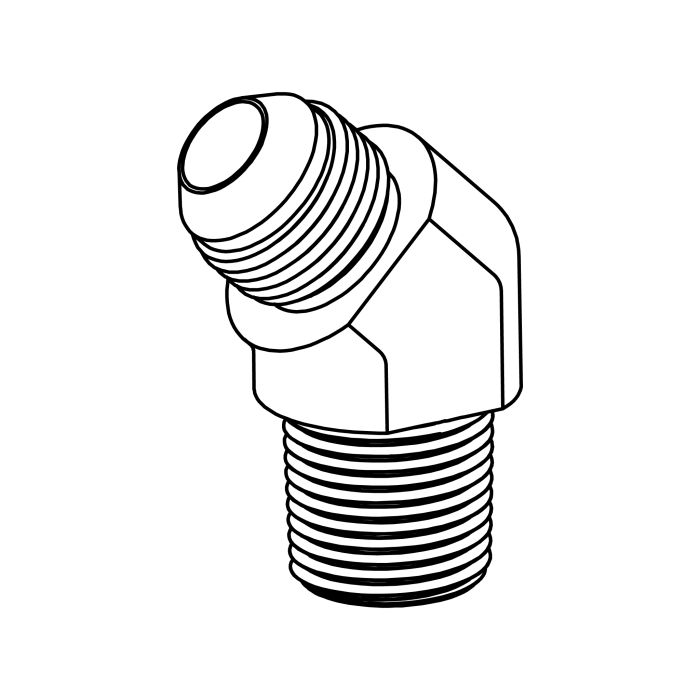 2503-08-06 JIC to Pipe Elbow 45°