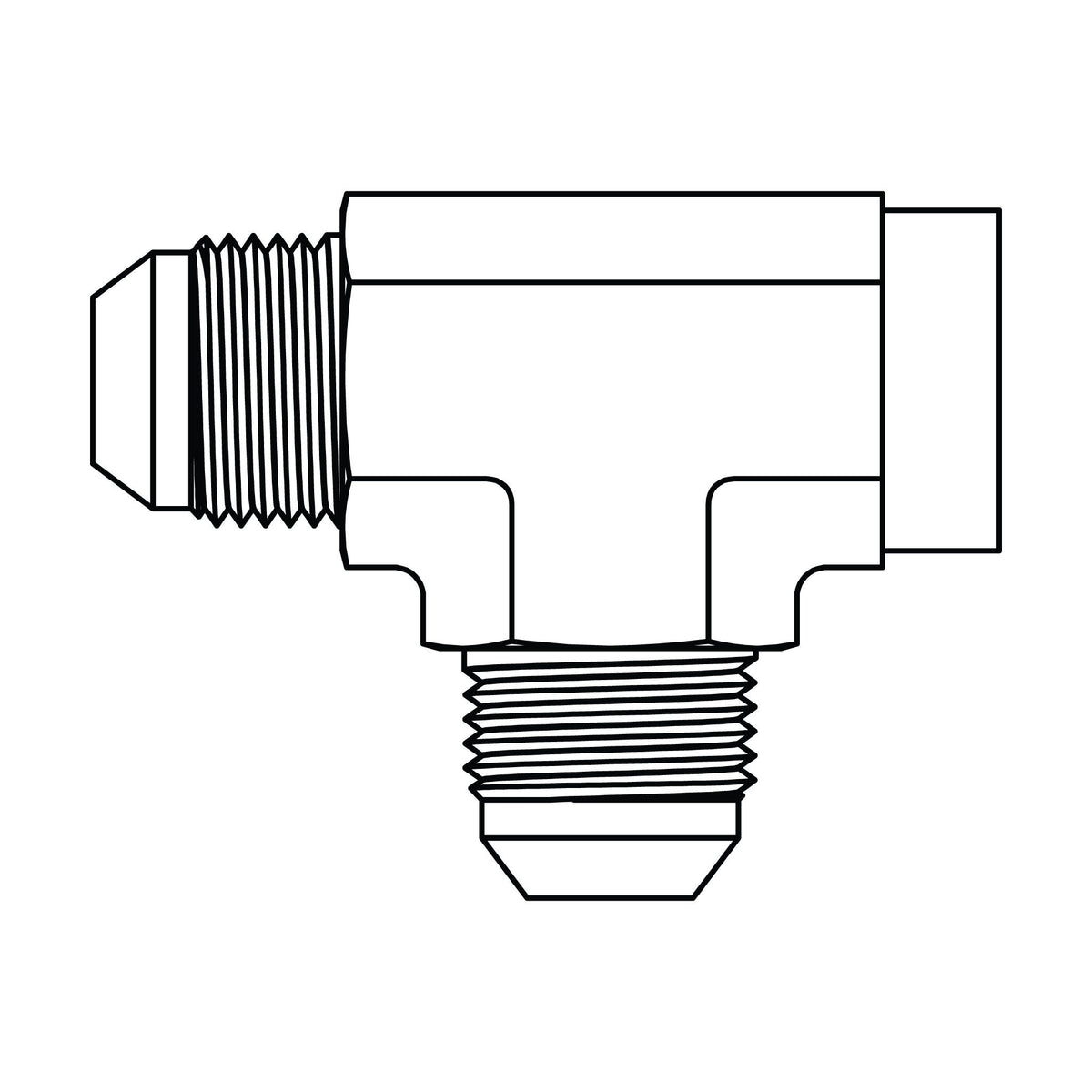 2606-08-06-08 JIC to Pipe Run Tee
