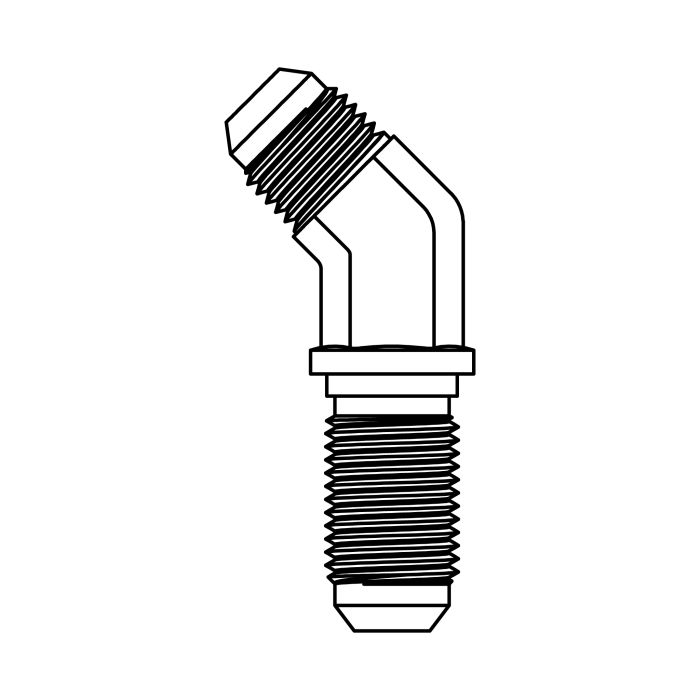 2702-05-05 JIC Bulkhead Union Elbow 45°