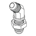 2702-LN-05-05 JIC Bulkhead Union Elbow 45° with locknut