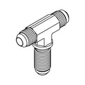 2703-03-03-03 JIC Bulkhead Union Branch Tee