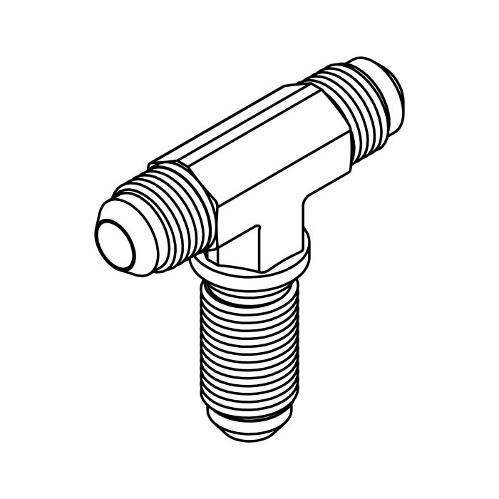 2703-04-04-04 JIC Bulkhead Union Branch Tee