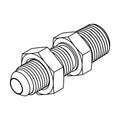 2706-LN-04-04 JIC to Pipe Bulkhead with Locknut