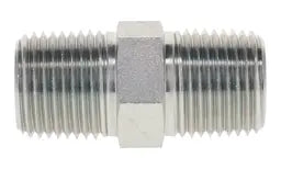 5404-12-04 NPT Hex Pipe Nipple Straight Adapter, NPT Male to NPT Male