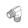 5500-02-02 NPTF Pipe 90° Elbow, Male