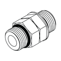 3474-04-04 O-Ring Boss (ORB) Adjustable male Union